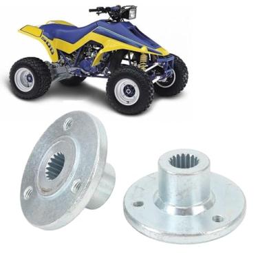 Imagem de 2 peças eixo do cubo roda traseira, ligas de aço 17T 3 pinos eixo traseiro cubo roda, 3 pinos eixo do cubo roda traseira para quadriciclo ATV Dune Go Kart com pneus de 5 polegadas