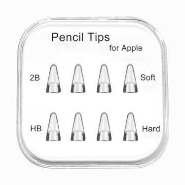 Imagem de Leideli Pontas de Substituição para Apple Pencil iPad 1ª/2ª Geração, 2B, Durável, Compatível com Tablet