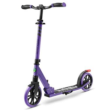 Imagem de SereneLife Scooter infantil adulto e adolescente - Scooter infantil de 2 rodas com guidão ajustável em T - Deck antiderrapante de liga - Scooters dobráveis portáteis para crianças com alça de