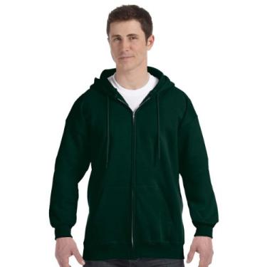 Imagem de Moletom com capuz masculino Hanes de aço leve com zíper