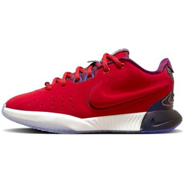 Imagem de Tênis de basquete infantil Lebron XXI SE Movie Night (FN4305-600, University Red/Bordeaux/Blue Joy/Ivory), University Red/Bordeaux/Blue Joy/Ivory, 20