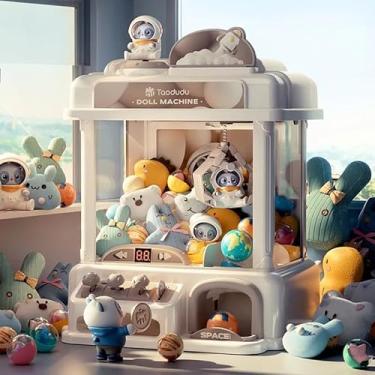 Imagem de Mini Máquina de Garra para Crianças, Mini Maquininha Pegar Bichinho de Pelúcia, Brinquedos Interativos (Branco)