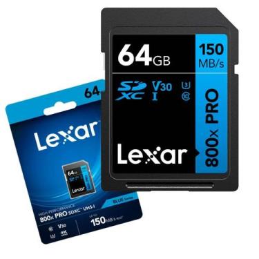 Imagem de Cartão De Memória 64gb 150mb/s Lexar Sdxc 4k Alta Performance 800x