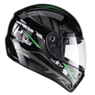 Imagem de Capacete Moto Fechado Fly F-9 City Feminino Masculino, 58, Preto Brilh