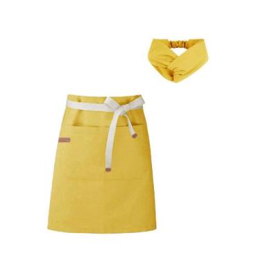 Imagem de Avental de Cintura e Faixa Chef Cozinha Festas Bar Amarelo - CASACHA