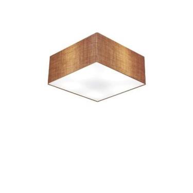 Imagem de Plafon Para Sala de tv Quadrado TV-3000 Cúpula Cor Palha - Vivare