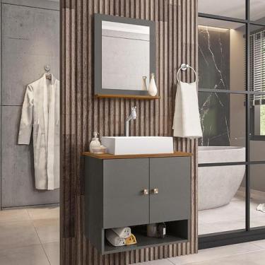 Imagem de Gabinete Banheiro Deli Cuba Torino Bco Torneira DL08 Val ABS - Loja Do