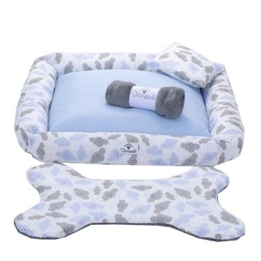 Imagem de Kit Cama Para Pet Cães E Gatos Porte Medio 04 Peças - deccoralle, Nuve
