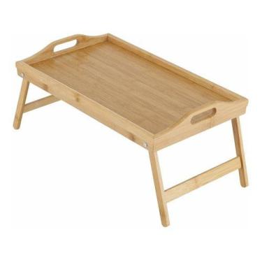 Imagem de Bandeja De Cama Café 23x30x49cm Madeira Bambu Ellegance - Yoi, Marrom-