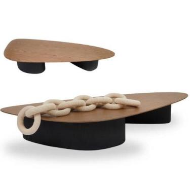 Imagem de Mesa de centro Organica Mobi 120x90cm Freijó e Ébano - Modelar Art