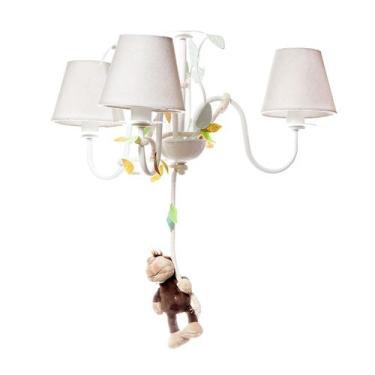 Imagem de Lustre 3L Floresta Macaco Quarto Bebê Infantil Menina Menino - Potinho