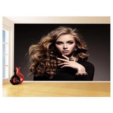 Imagem de Papel De Parede 3D Salão De Beleza Corte Cabelo 3,5M Slb22 - Você Deco