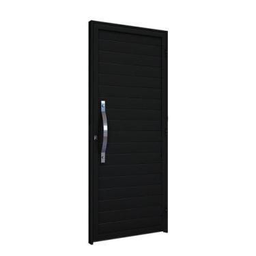 Imagem de Porta de Aluminio de Giro Lambri com Puxador em Aço Inox215x89cm Riobr