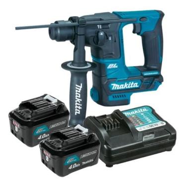 Imagem de Martelete Rotativo Sds Plus 2 Baterias 12v 4ah Hr166dz Makita Com Carr