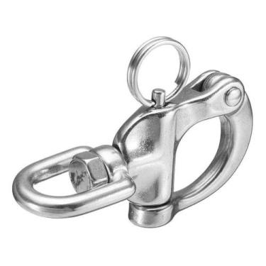 Imagem de Mosquetão Gato Olhal Giratório Manilha 6mm Aço Inox 316 - Noster Náuti