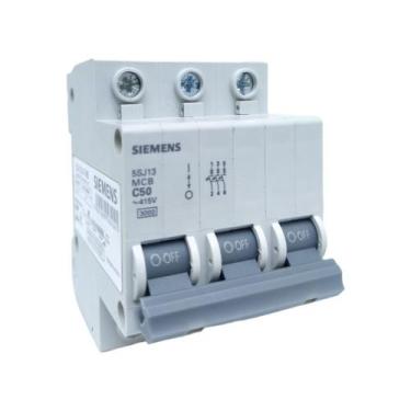 Imagem de Disjuntor Din trif. 5SJ1 Curva - C 50A 5SJ1350-7MB - Siemens, Branco