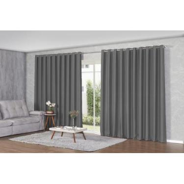 Imagem de Cortina Para Porta 9 Metros Blecaute Gigante Sala Quarto 9x2,70 - Feff