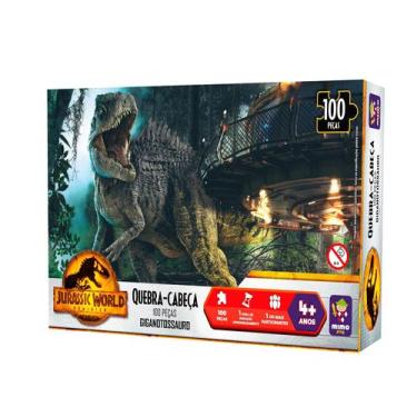 Imagem de Quebra Cabeça 100 pç - Giganotossauro Jurassic - TCS