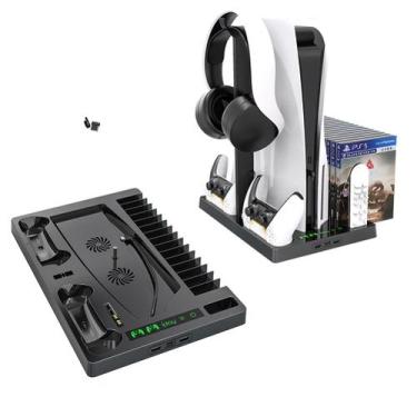 Imagem de Suporte Multifunção Cooler Carregador 3 USB Compatível Com PlayStation