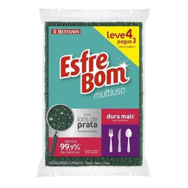 Imagem de Esponja Multiuso Dupla Face ESFREBOM Leve 4 Pague 3