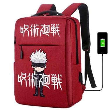 Imagem de Mochila USB Escolar Estampa Infantil Anime Jujutsu Notebooks, Trabalho