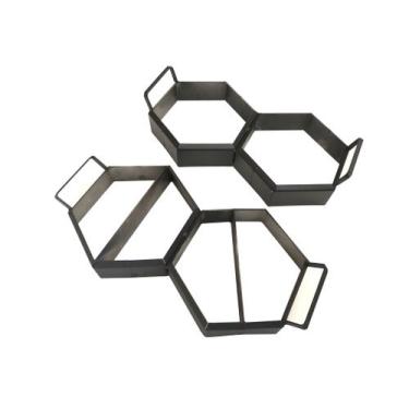 Imagem de Forma de Bloco Kit Sextavado 2 Blocos 17x6cm Lajotinha Piso - Fli Comé