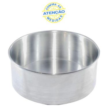 Imagem de Forma Redonda Alta N 30x10 cm Assadeira Em Auminio Para Bolo e Tortas 