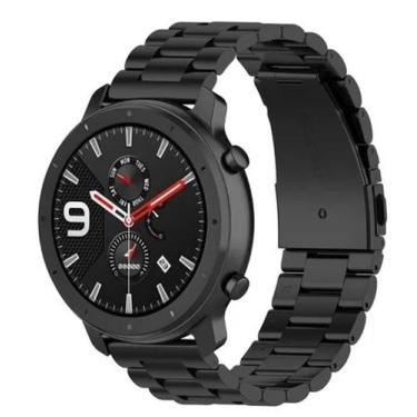 Imagem de Pulseira De Aço Troca Rápida Para  Gtr 47mm Cor Preto - 123smart