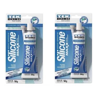 Imagem de Kti 2 cola silicone incolor maxx acetico atoxico aquario tekbond 50gr