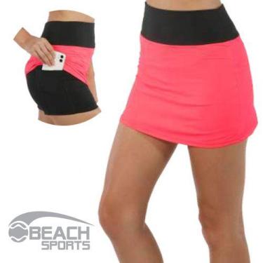 Imagem de Saia Shorts Kanxa Neon Beach Sports c/ bolso, Feminino, Rosa, P