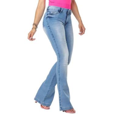 Imagem de Calça Jeans Feminina Flare HNO Azul Claro - HNO Jeans, 44