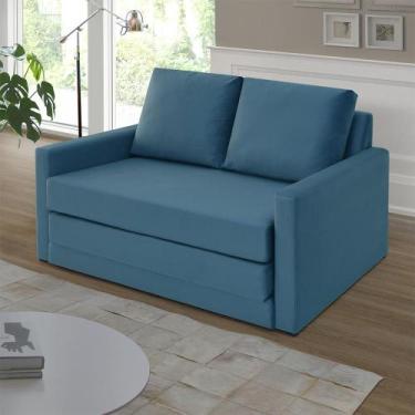 Imagem de Sofá Simi 2 em 1 Sofá Cama 1.55m Estofama, Azul