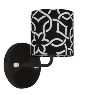 Imagem de Arandela Preta De Cupula Cilíndrica Elos Preto - MARRYLUZ