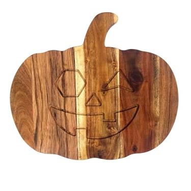 Imagem de Tábuas de corte de madeira, cozinha, tábua de cortar grossa, bandejas de servir tábua de corte grande de madeira com sulco profundo e alças, bandejas de madeira para carne, frutas e queijo (30 x 30 x