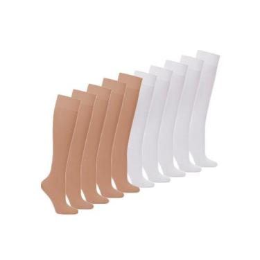 Imagem de Kit com 10 Meias 3/4 Fio 20 Loba 5510-001 - LUPO