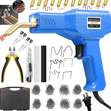 Imagem de Kit de soldador atualizado de 150 W, 800 peças, kit de reparo de para-choques de carro, pistola de solda de plástico 2 em 1 com hastes de solda, 6 tipos de grampos para reparos de para-choques