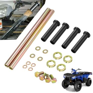 Imagem de Kit de eixo de bucha A-ARM frontal atualizado 7501093 para Polaris Sportsman 400 500 570 600 700 800, Trail Blazer 250 330 400, etc. Kit de buchas de braço inferior frontal com eixo