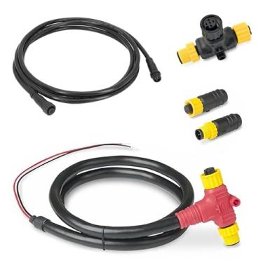 Imagem de GaiRen Kits de iniciante NMEA 2000, rede 2K para dispositivos Lowrance Simrad Garmin Backbone, cabos suspensos, kits de terminadores marítimos