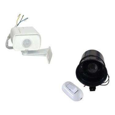 Imagem de Alarme Sirene Com Sensor De Movimento Interruptor Bivolt Segurança Cas