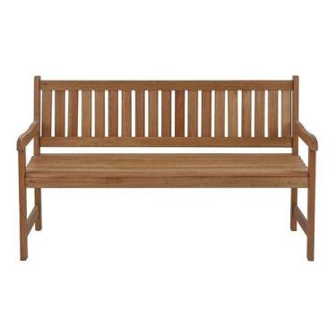 Imagem de Banco De Madeira Para Jardim - 3 Lugares - Metalnew Lyptus, Marrom
