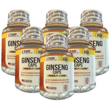 Imagem de Ginseng Caps - 60 Caps 500Mg Kit Com - 6 Potes - Lider Vendas