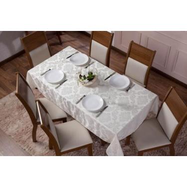 Imagem de Toalha de Mesa Luxo Tecido Jacquard  08 Lugares 1,35x2,50 Retangular -