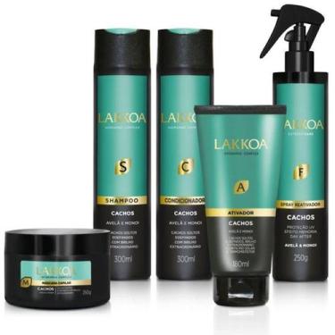 Imagem de Kit Cachos Lakkoa Cabelos Cacheados Sh Cond Masc Ativ Reativ