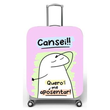 Imagem de Capa para mala de viagem G, medidas max C48x A75 x P29cm Flork cansei 
