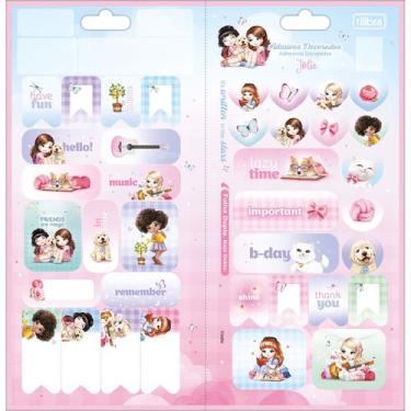 Imagem de Adesivo Infantil Decorado Duplo Jolie 1 Unidade Tilibra