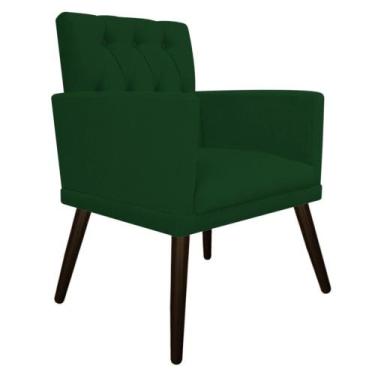 Imagem de Poltrona Decorativa Fernanda Pés Palito Tabaco Sala de Espera Recepção