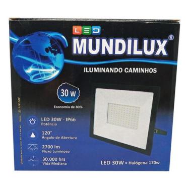 Imagem de Refletor de led 30w bivolt ip66 6500k - Mundilux 