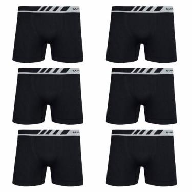 Imagem de Kit/6 Cuecas Lupo Boxer Microfibra 671-002, Preto, GG