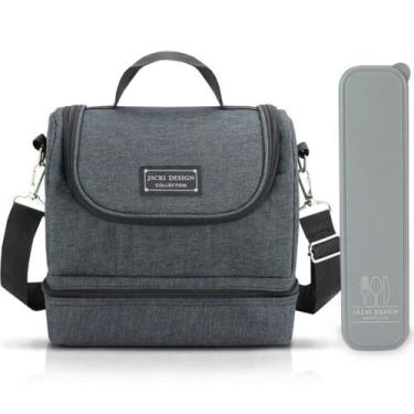 Imagem de Bolsa Térmica Lancheira Necessaire Concept Marmita Lanches Bebidas 2 C