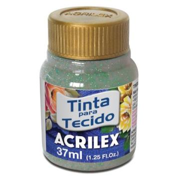 Imagem de Tinta Tecido Glitter 206 37ML Verde Acrilex